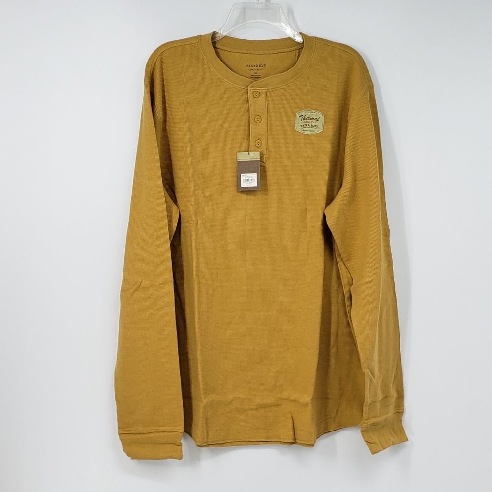 Sonoma Men's Honey Mustard Pullover NWT extra Large